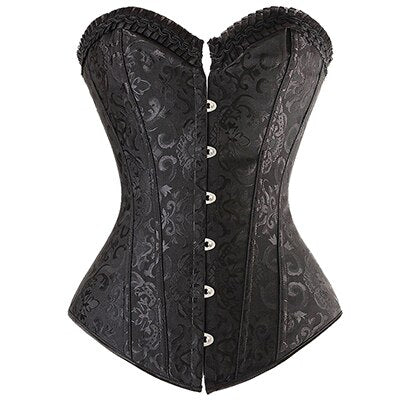 Corset noir en cuir