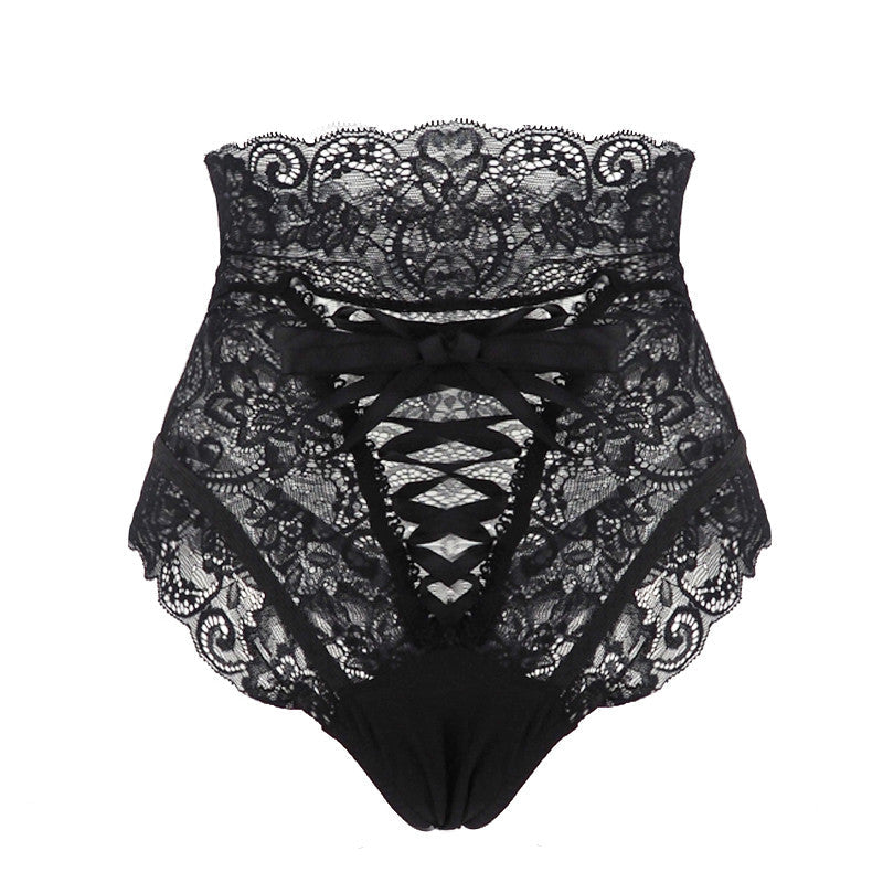 Culottes en dentelle taille haute