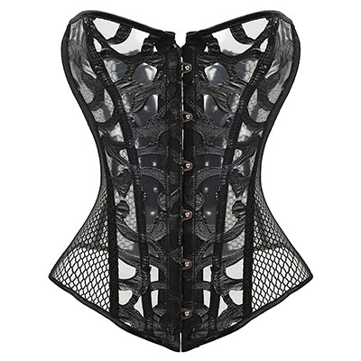 Corset noir en cuir