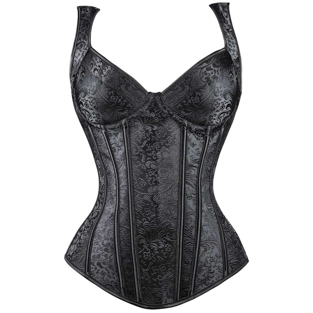 Corset noir en cuir