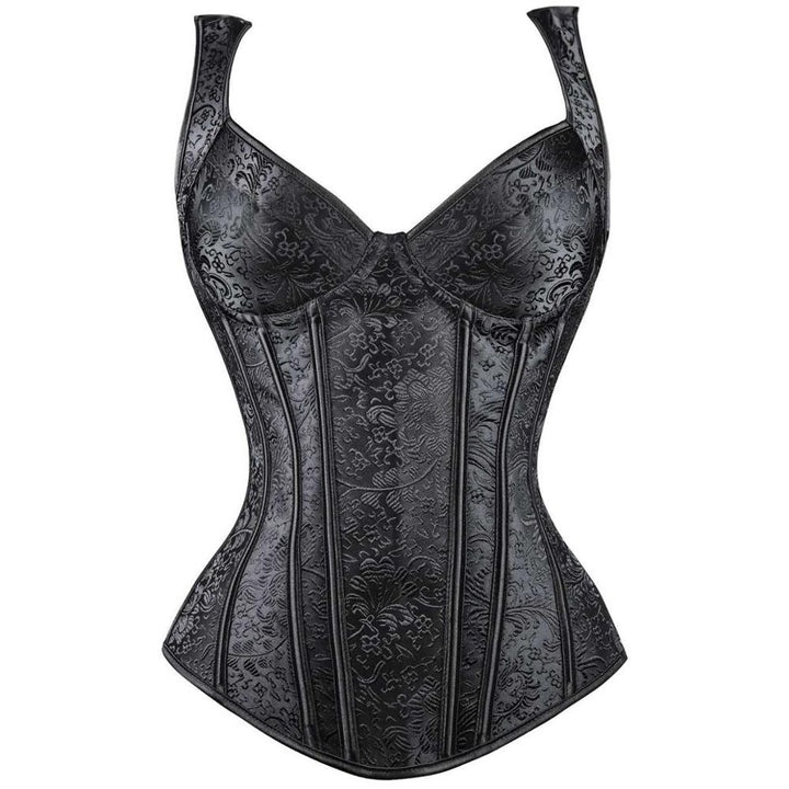 Corset noir en cuir