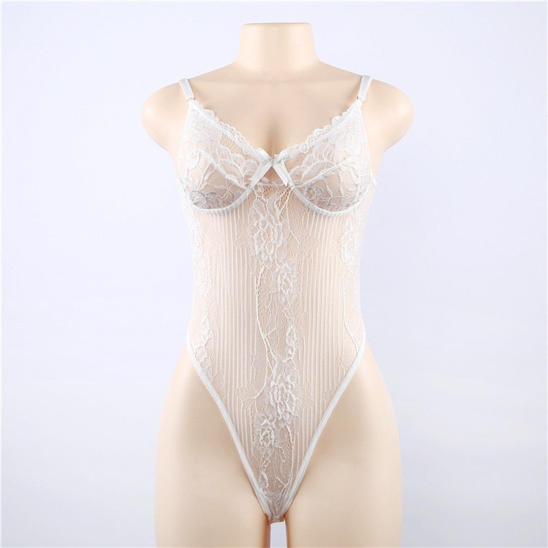 Body en dentelle transparente