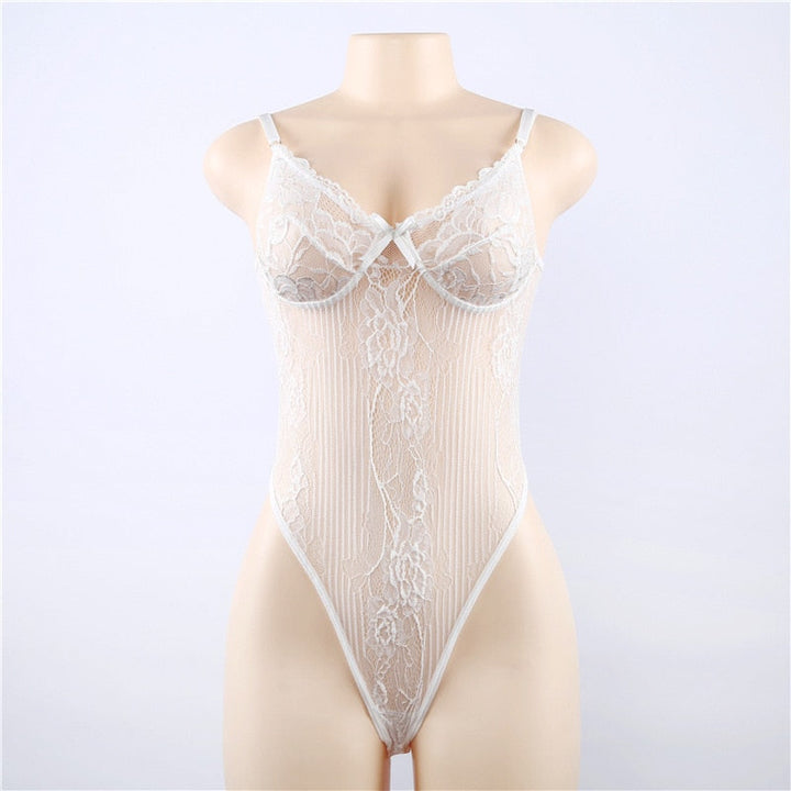 Body en dentelle transparente