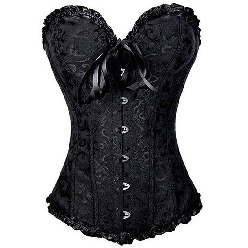 Corset noir en cuir