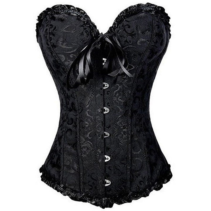 Corset noir en cuir