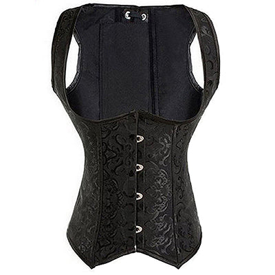 Corset noir en cuir