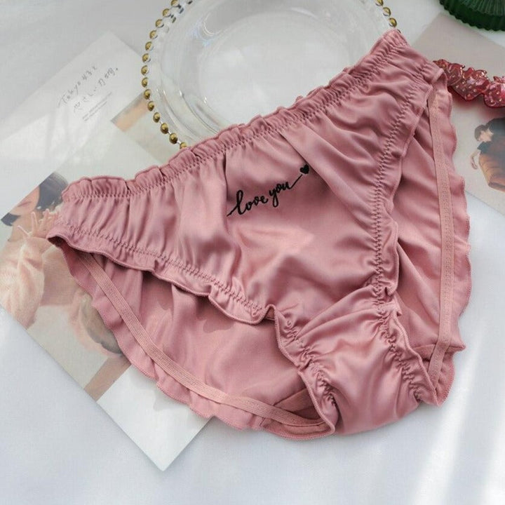 Culottes en satin à inscription
