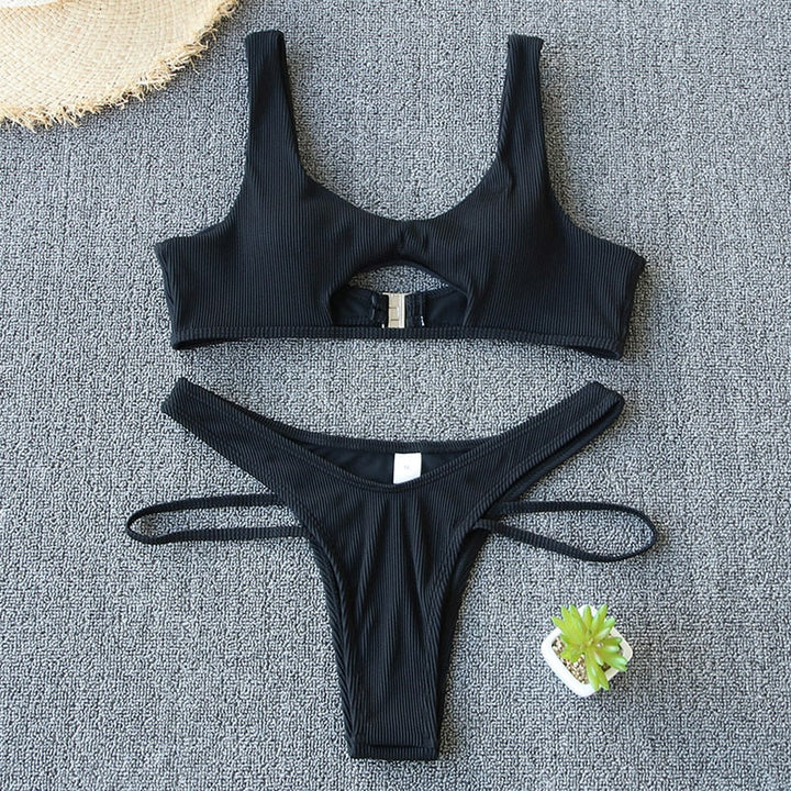 Maillot de bain 2 pièces uni