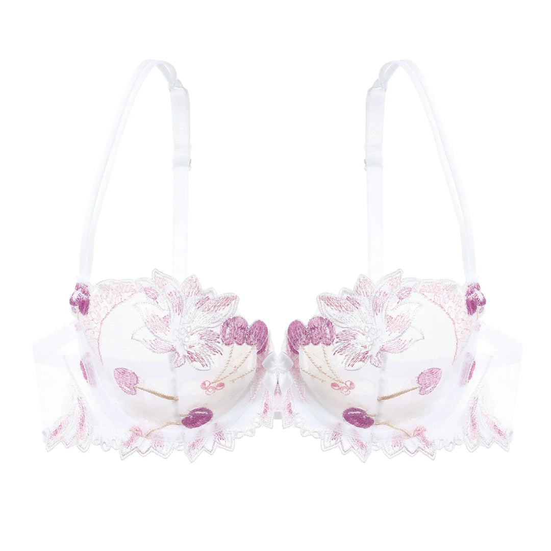 Soutien-gorge transparent brodé