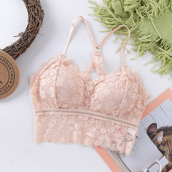 Soutien-gorge en dentelle grande taille à arrière décoratif