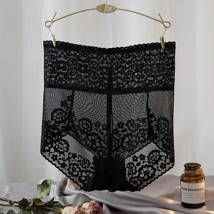 Culottes en dentelle taille haute