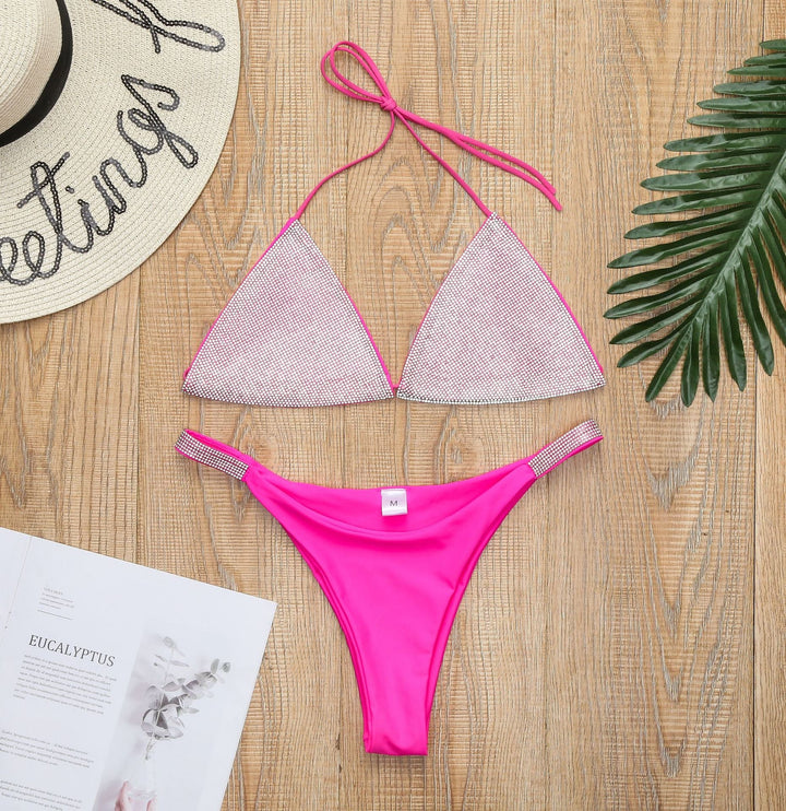 Maillot de bain 2 pièces brillant