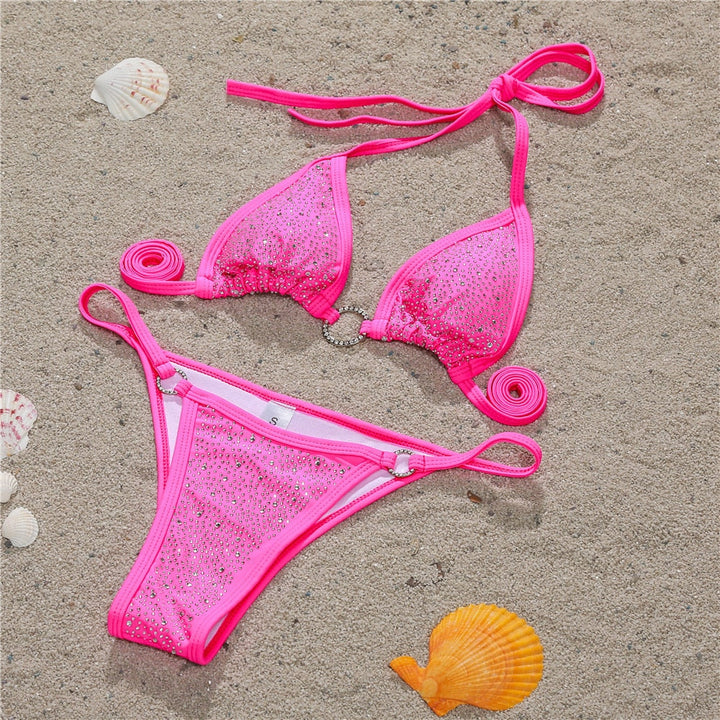 Bikini à décolleté serti