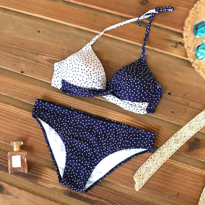 Maillot de bain 2 pièces noué au cou