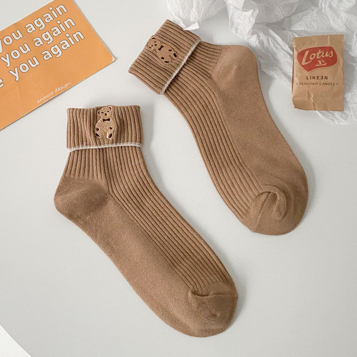 Chaussettes femme à ourson