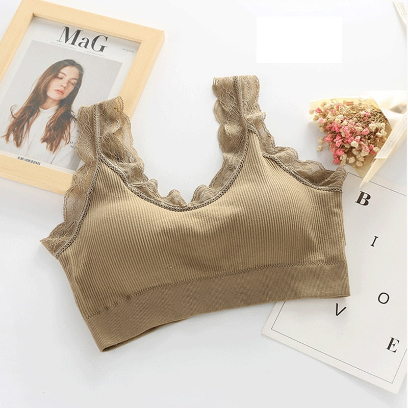 Soutien-gorge à finitions en dentelle
