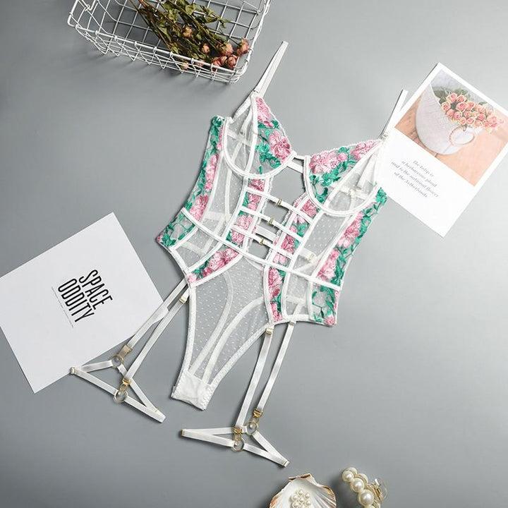 Body transparent fleuri