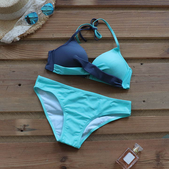 Maillot de bain 2 pièces noué au cou