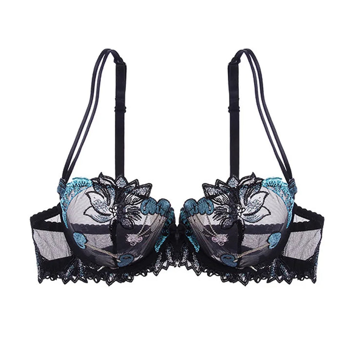 Soutien-gorge transparent brodé