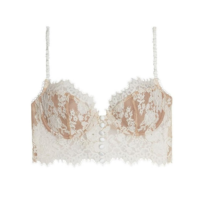 Soutien-gorge en dentelle à boutons