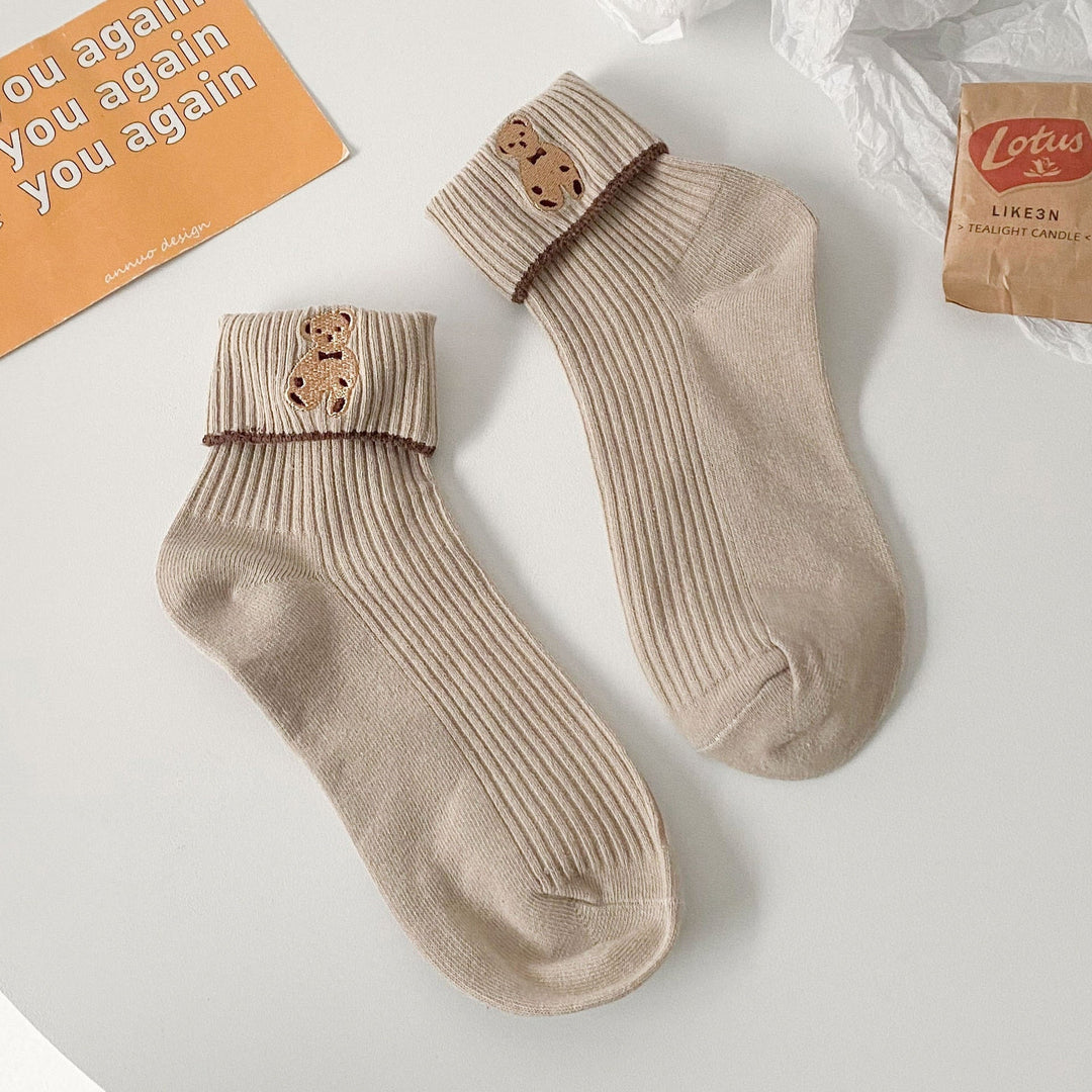 Chaussettes femme à ourson