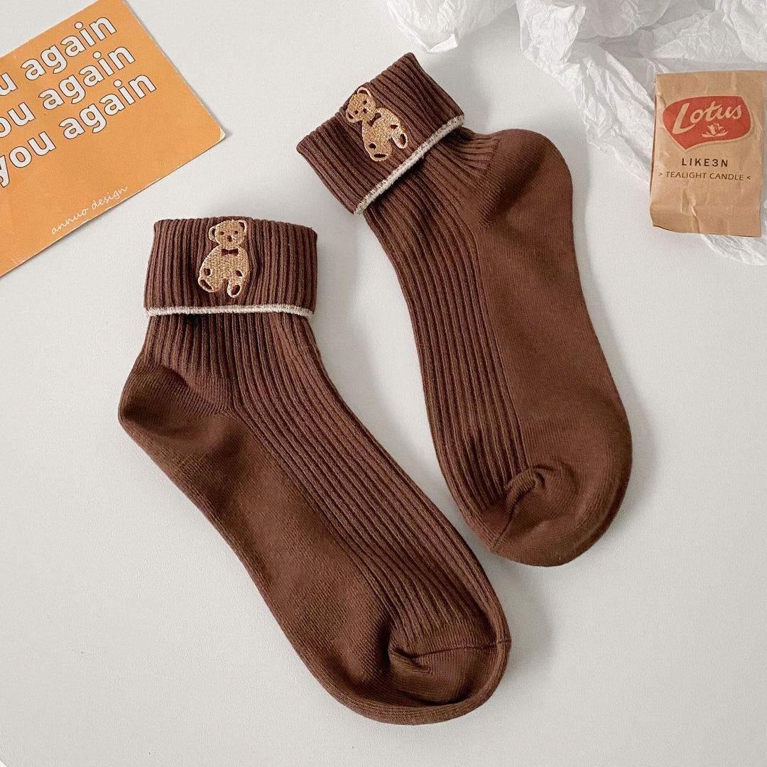 Chaussettes femme à ourson
