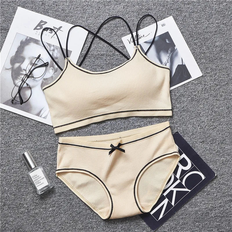 Ensemble de lingerie à bordure décorative