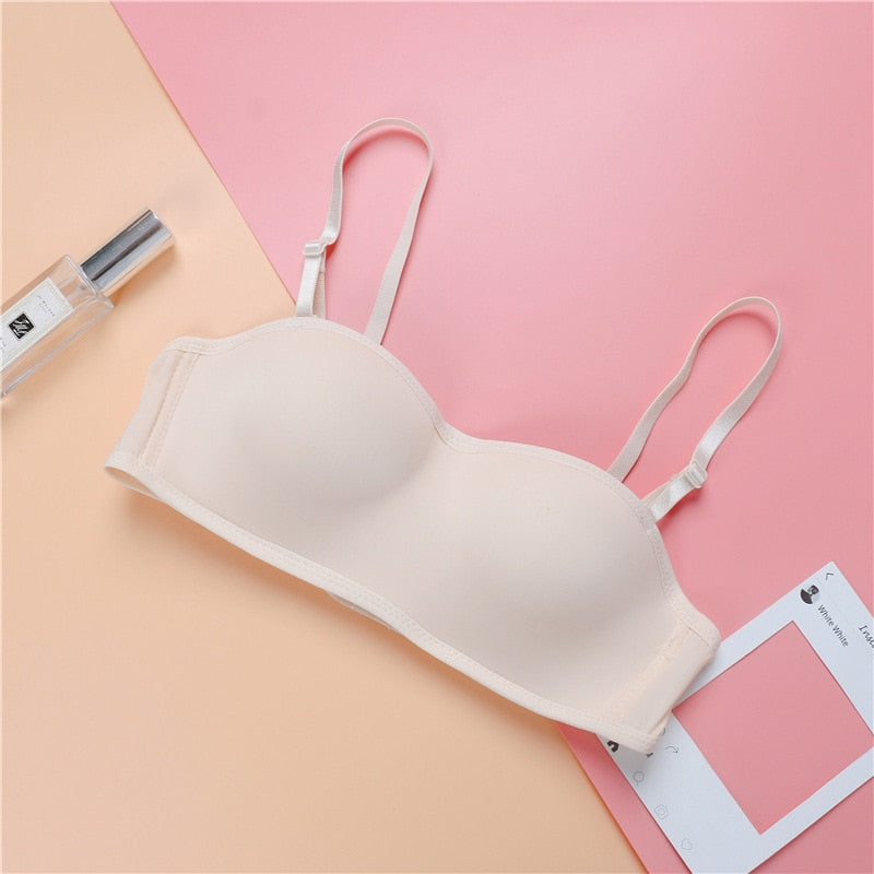 Soutien-gorge uni sans bretelles
