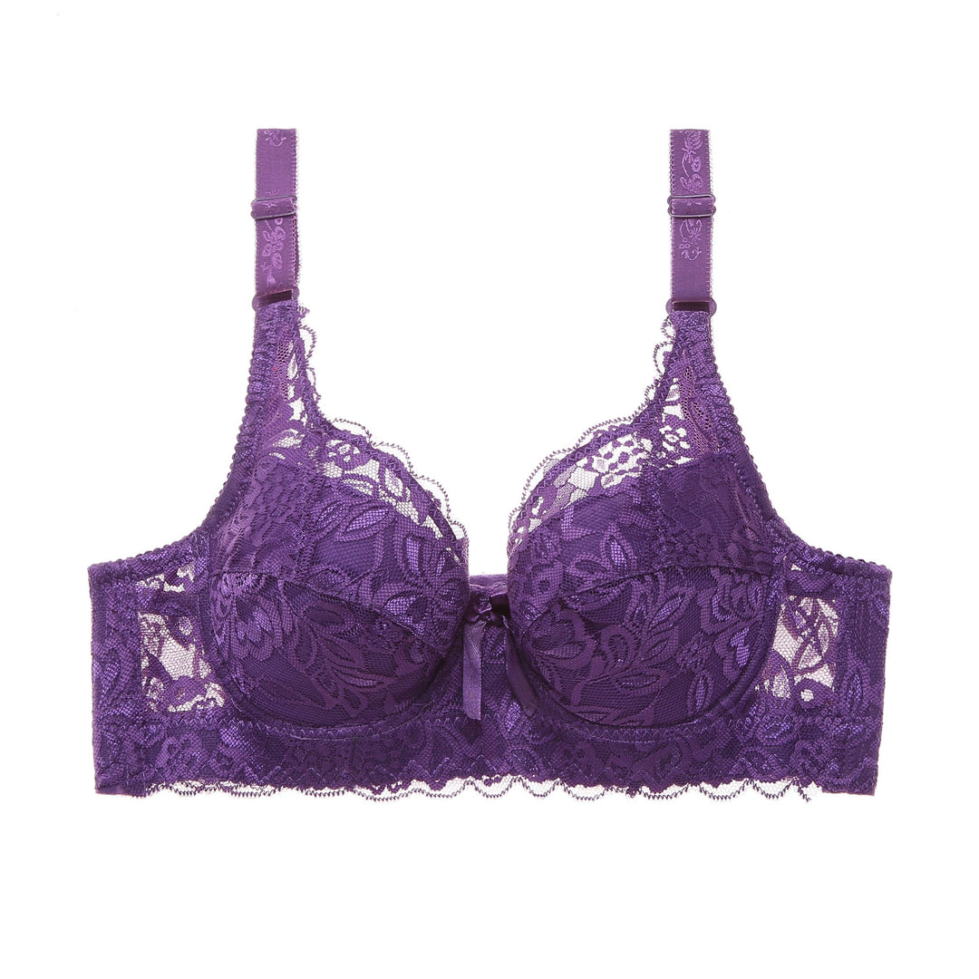 Soutien-gorge en dentelle à armatures et broderie florale raffinée