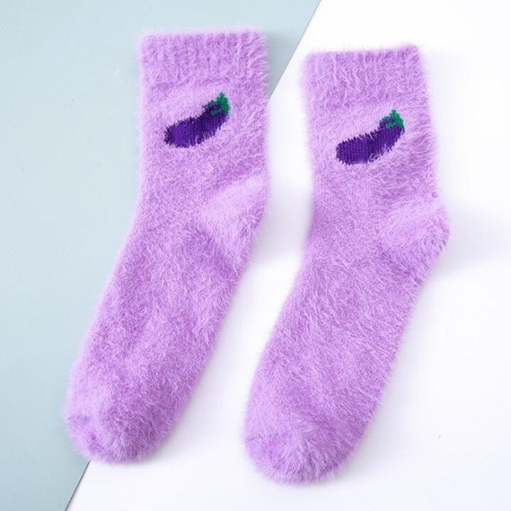 Chaussettes chaudes brodées
