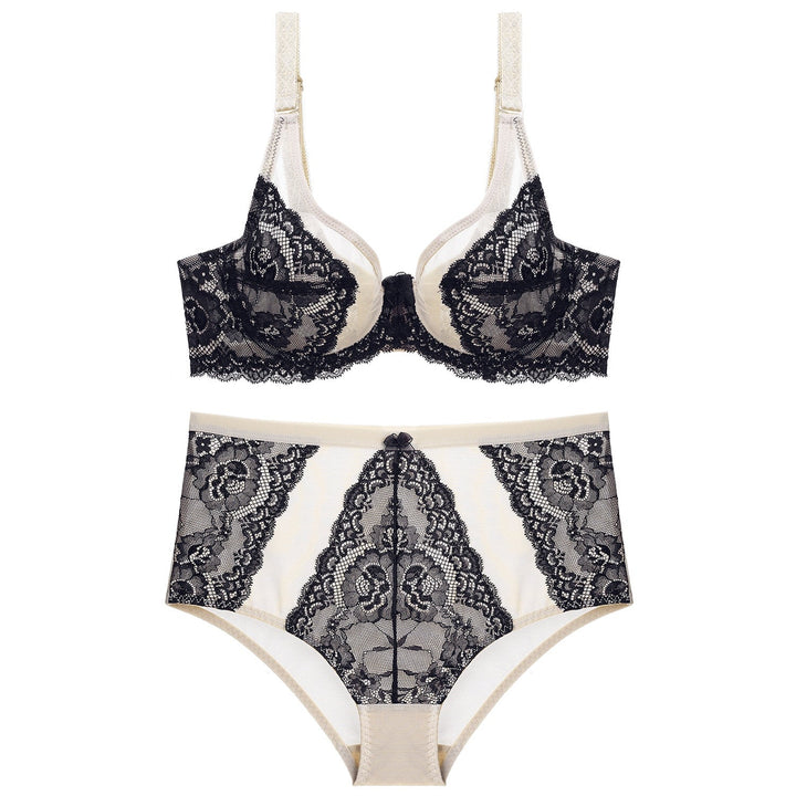 Ensemble de lingerie à inserts transparents