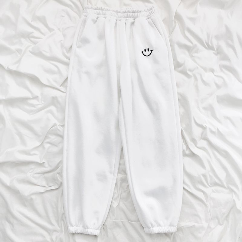 Pantalon de jogging ample à smiley appliqué
