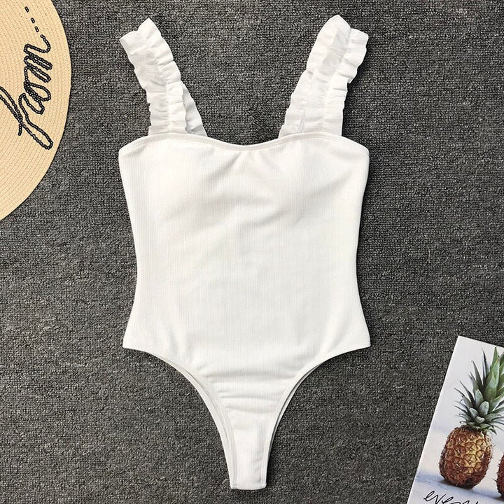 Maillot de bain une pièce à volants