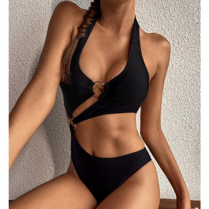 Maillot de bain une pièce à laçage