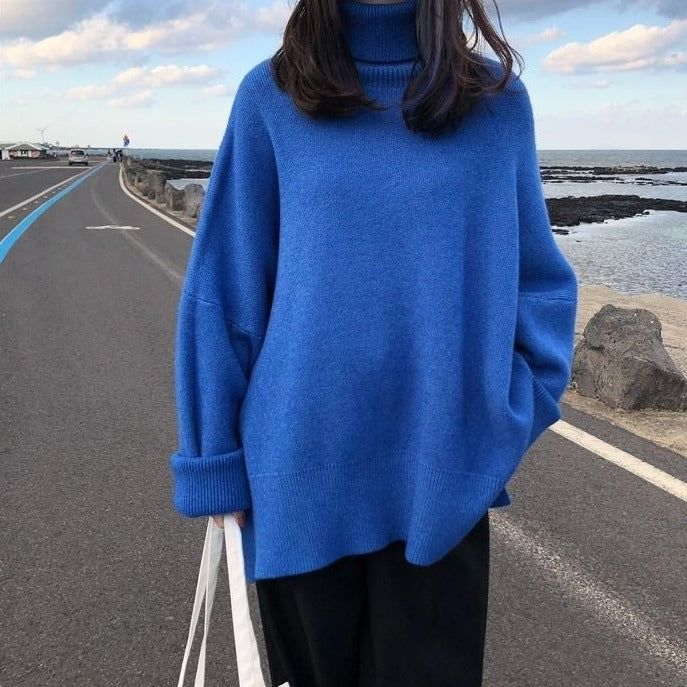 Pull oversize à col roulé