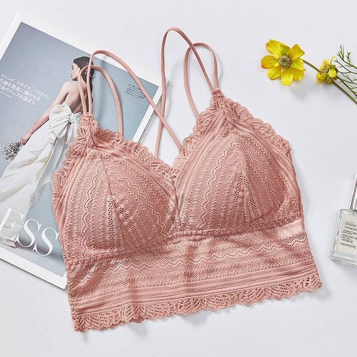 Soutien-gorge en dentelle style boho