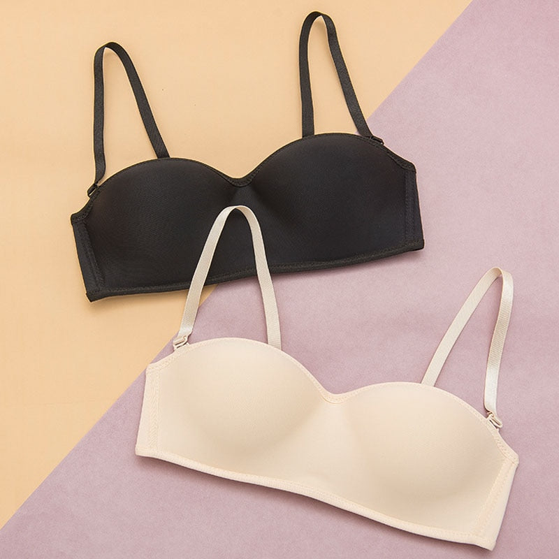 Soutien-gorge uni sans bretelles
