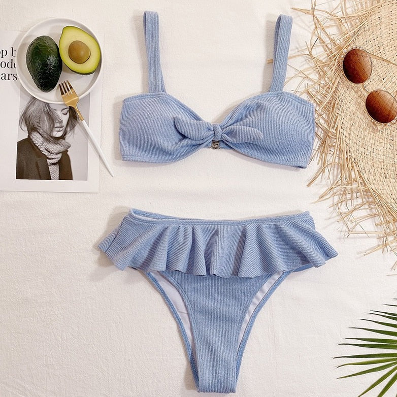 Maillot de bain 2 pièces avec jupette