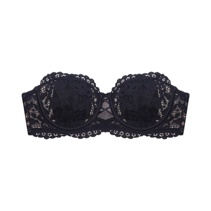 Soutien-gorge sans bretelles à dentelle élégante