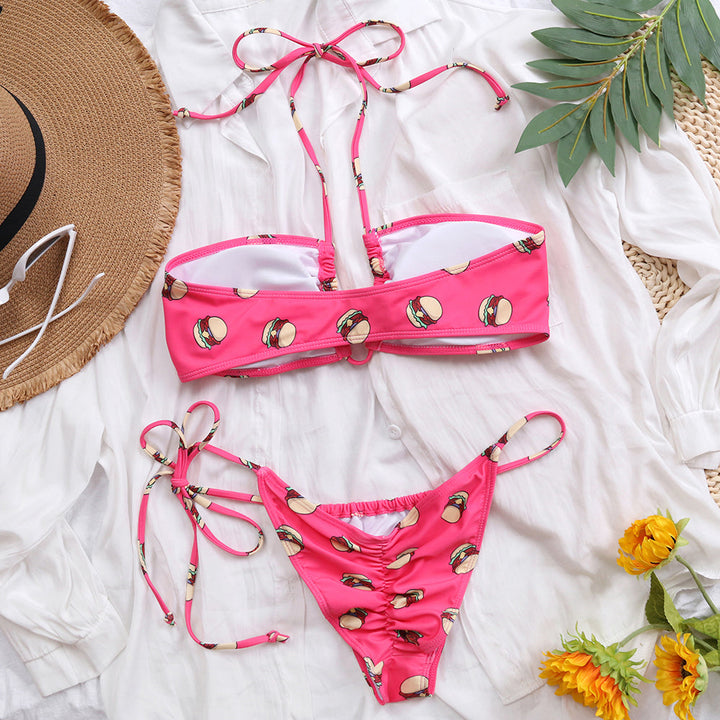 Bikini à motif gourmand