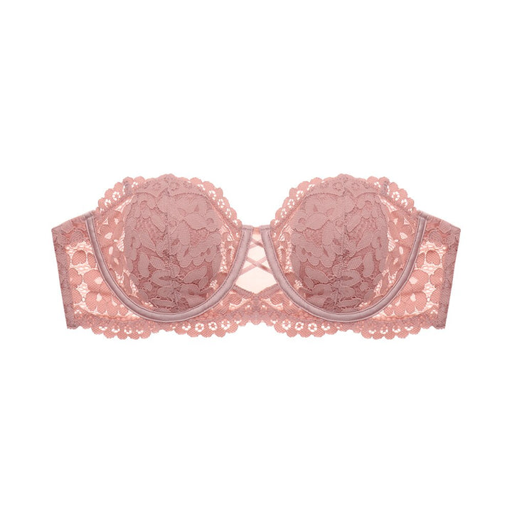 Soutien-gorge sans bretelles à dentelle élégante