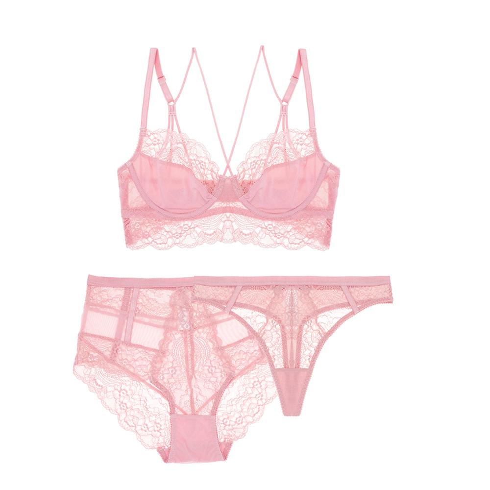 Ensemble de lingerie en dentelle 3 pièces