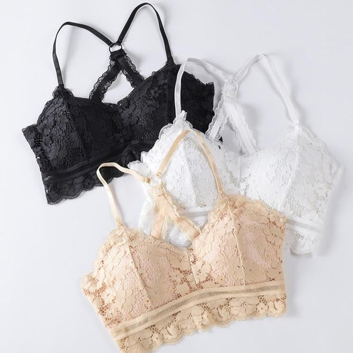 Soutien-gorge en dentelle à dos décoratif