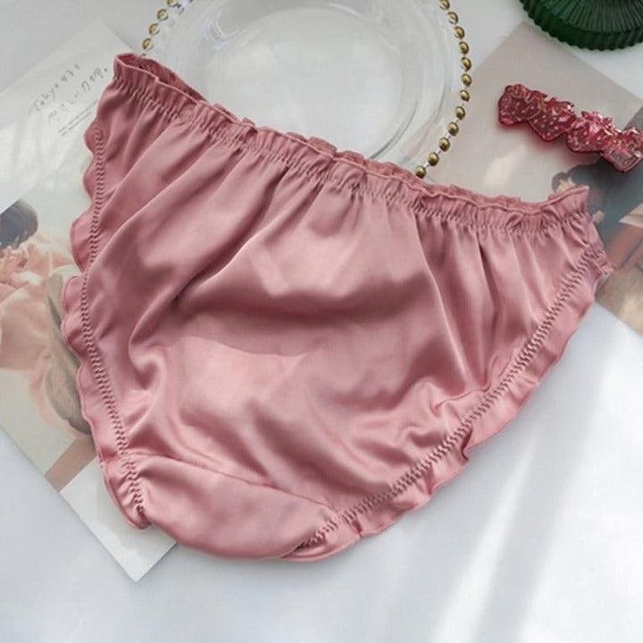 Culottes en satin à inscription