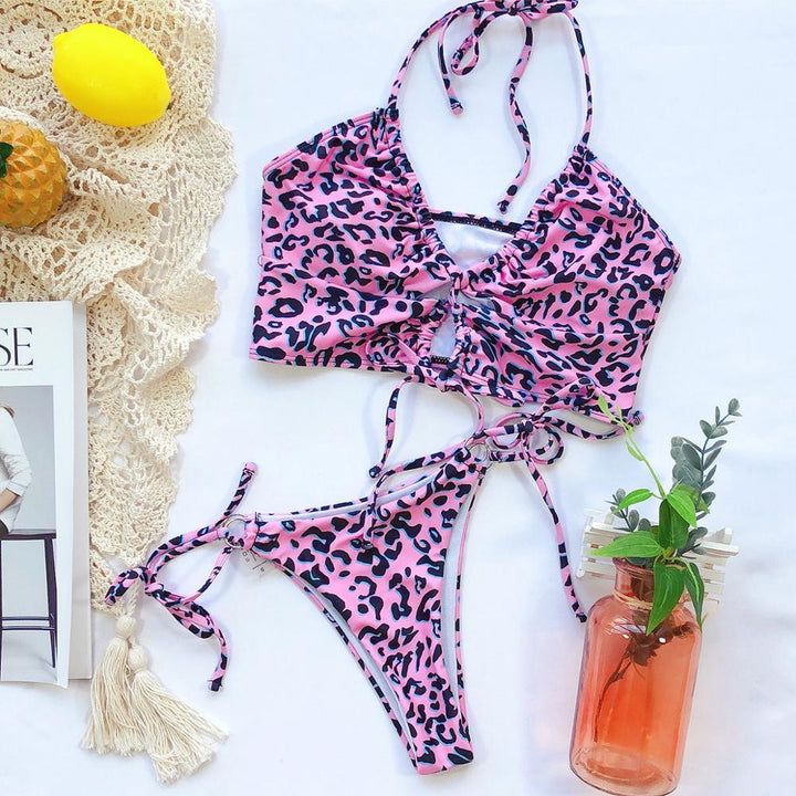 Maillot de bain 2 pièces léopard
