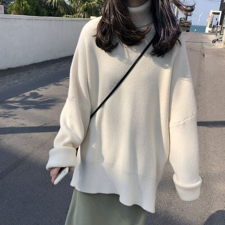 Pull oversize à col roulé