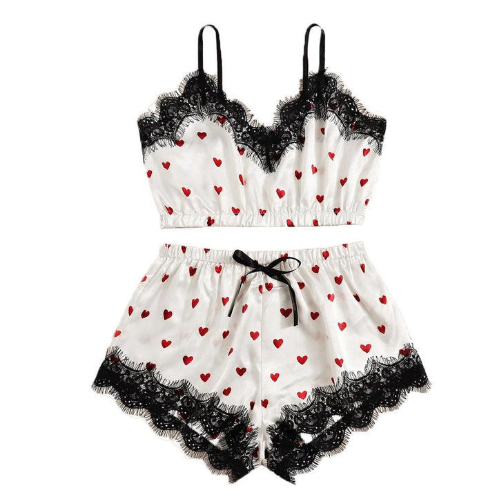 Pyjama 2 pièces à cœurs