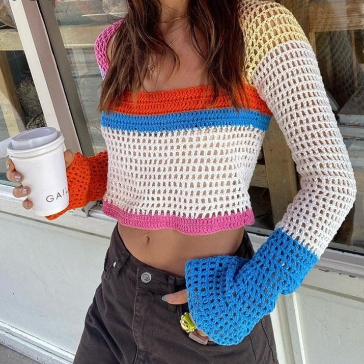 Pull en maille à manches longues