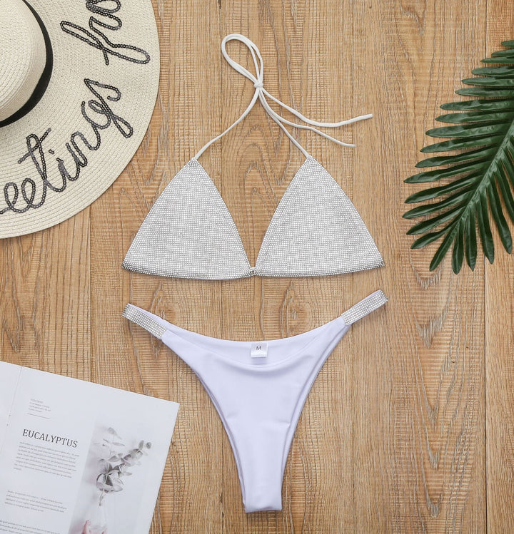 Maillot de bain 2 pièces brillant
