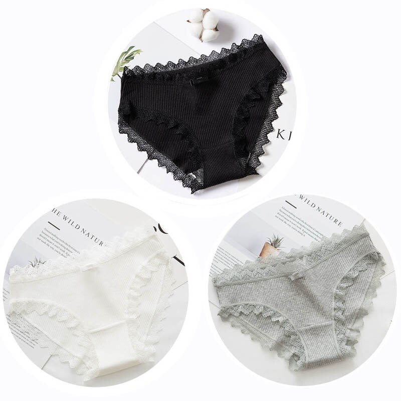 Culottes en coton, lot de 3